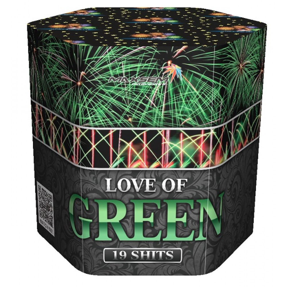 Батарея салютов "Love of green" 19 залп. (1/8),